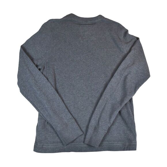 ABERCROMBIE & FITCH Men’s Y2K Preppy Pullover Sweater Grey Logo Crest XL READ - Picture 3 of 10